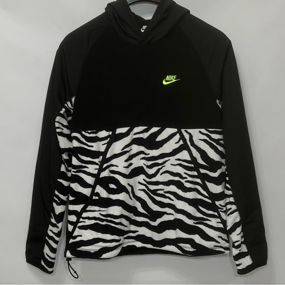 New Nike‎ Sportswear Zebra Print Overhead Pullover Hoodie Men Size Small